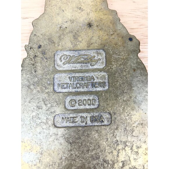 VIRGINIA METALCRAFTERS Brass Christmas Tree Trivet Williamsburg Pineapple VTG - Picture 5 of 10